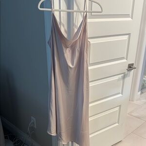 Pink Lily Cream Chemise with Spaghetti Straps